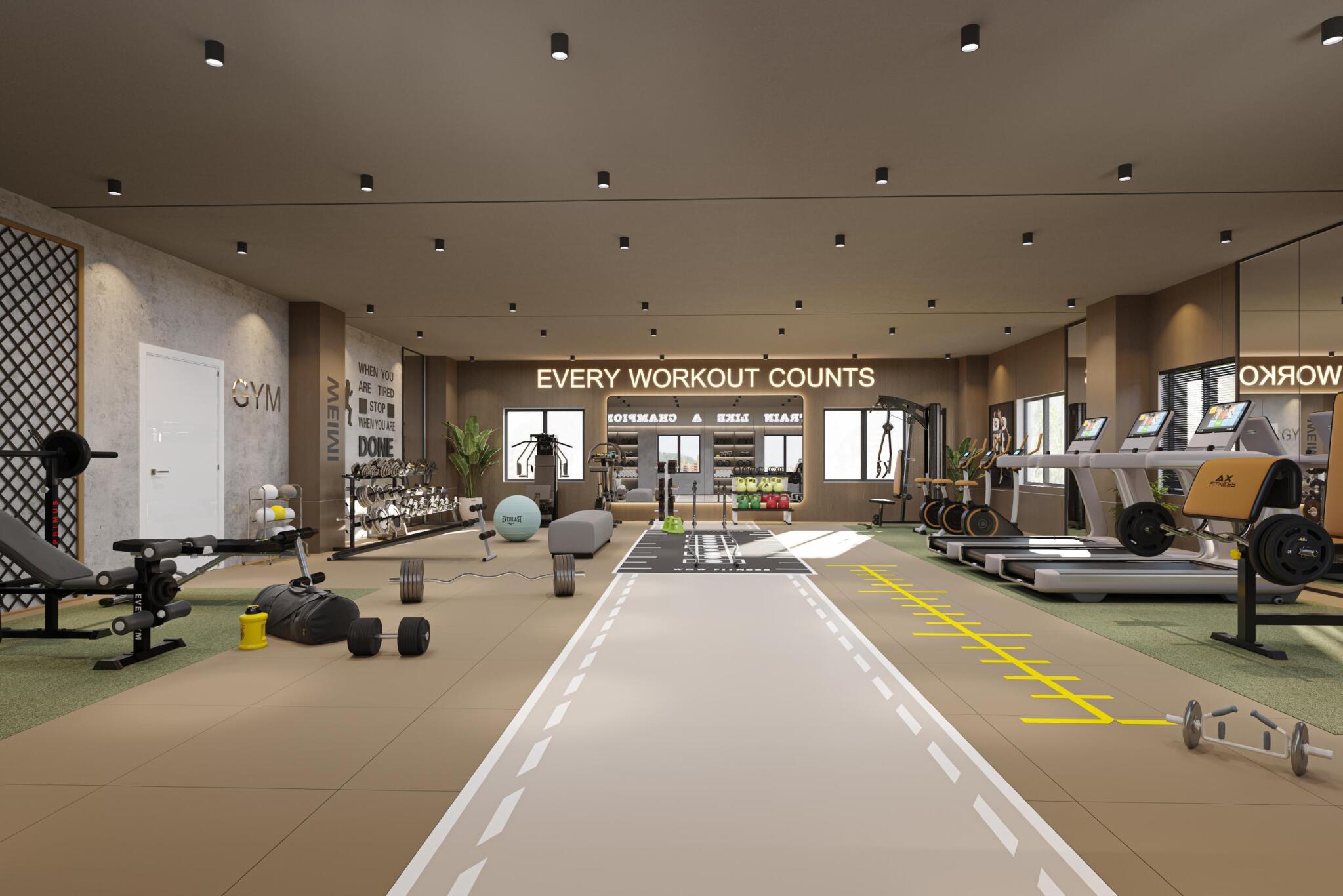 Fully Equipped A/C Gymnasium